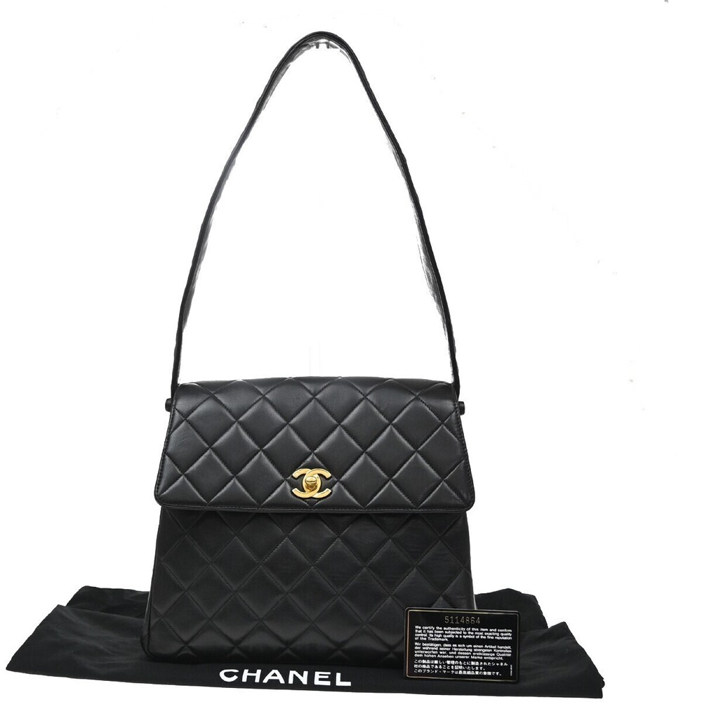 Chanel Vintage CC Square Flap Quilted Lambskin Medium